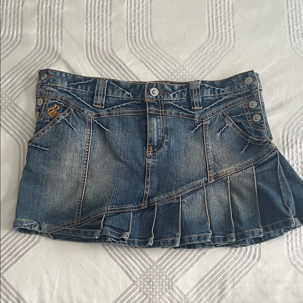 Rockwear Blue Denim Mini Skirt